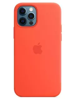 Уценка Чехол Silicone Case Full Protective (AA) для Apple iPhone 12 Pro (6.1") || Apple iPhone 12, Вскрытая упаковка / Оранжевый / Electric Orange
