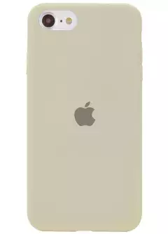 Уценка Чехол Silicone Case Full Protective (AA) для Apple iPhone SE (2020), Вскрытая упаковка / Бежевый  / Antigue White