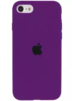 Уценка Чехол Silicone Case Full Protective (AA) для Apple iPhone SE (2020), Вскрытая упаковка / Фиолетовый / Ultra Violet