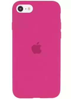 Уценка Чехол Silicone Case Full Protective (AA) для Apple iPhone SE (2020), Вскрытая упаковка / Малиновый / Dragon Fruit