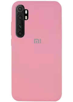Уценка Чехол Silicone Cover Full Protective (AA) для Xiaomi Mi Note 10 Lite, Эстетический дефект / Розовый / Pink