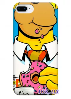  Чехол для iPhone 8 Plus - Пончик Гомера