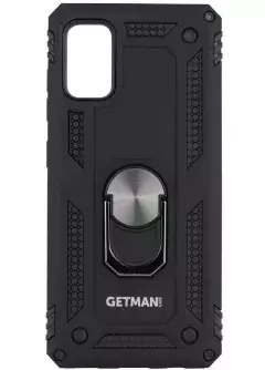 Ударопрочный чехол GETMAN Serge Ring for Magnet для Samsung Galaxy A41, Черный