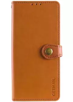 Кожаный чехол книжка GETMAN Gallant (PU) для Xiaomi Redmi Note 13 Pro+, Коричневый