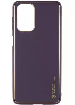 Кожаный чехол Xshield для Xiaomi Redmi Note 10 / Note 10s, Фиолетовый / Dark Purple
