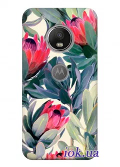 Чехол для Motorola Moto G5 Plus - Необычные цветы