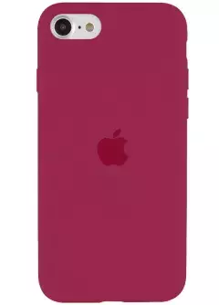 Чехол Silicone Case Full Protective (AA) для Apple iPhone SE (2020), Красный / Rose Red