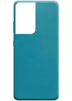 Силиконовый чехол Candy для Samsung Galaxy S21 Ultra, Синий / Powder Blue