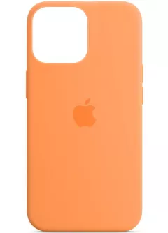 Чехол Silicone case (AAA) full with Magsafe and Animation для Apple iPhone 13 (6.1"), Оранжевый / Marigold