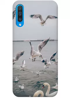 Чехол для Galaxy A50 - Морские птицы