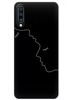 Чехол для Galaxy A70 - Романтичный силуэт