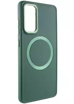 TPU чехол Bonbon Metal Style with MagSafe для Samsung Galaxy S23, Зеленый / Army Green