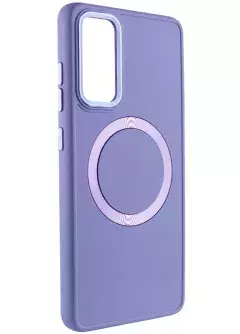 TPU чехол Bonbon Metal Style with MagSafe для Samsung Galaxy S23, Сиреневый / Dasheen