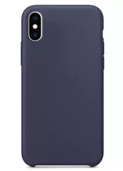 Чехол Silicone Case without Logo (AA) для Apple iPhone XS Max (6.5"), Синий / Midnight Blue