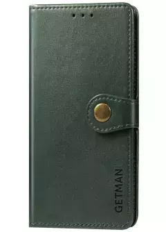 Кожаный чехол книжка GETMAN Gallant (PU) для Xiaomi Redmi 9, Зеленый