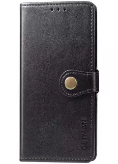 Кожаный чехол книжка GETMAN Gallant (PU) для Xiaomi Redmi 9, Черный