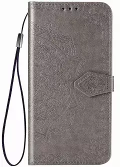Кожаный чехол (книжка) Art Case с визитницей для Oppo A52 / A72 / A92, Серый