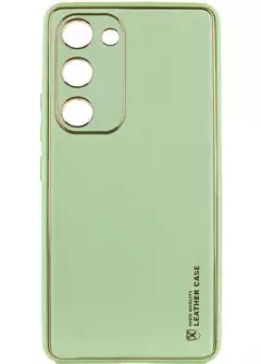 Кожаный чехол Xshield для Samsung Galaxy S23, Зеленый / Pistachio
