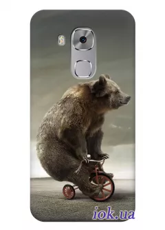 Чехол для Huawei Nova Plus - Медведь на велике