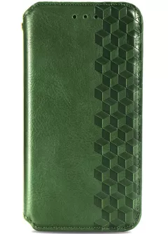 Кожаный чехол книжка GETMAN Cubic (PU) для Samsung Galaxy A13 4G, Зеленый