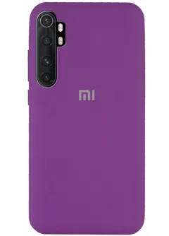 Чехол Silicone Cover Full Protective (AA) для Xiaomi Mi Note 10 Lite, Фиолетовый / Grape