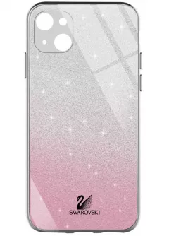 TPU+Glass чехол Swarovski для Apple iPhone 13 (6.1"), Розовый