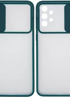 Чехол Camshield mate TPU со шторкой для камеры для Samsung Galaxy A32 4G, Зеленый