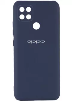 Чехол Silicone Cover My Color Full Camera (A) для Oppo A15s / A15, Синий / Midnight blue