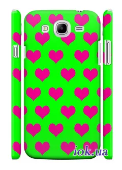 Чехол для Samsung Galaxy Mega 5.8 - Розовые сердечки