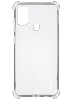 TPU чехол GETMAN Ease logo усиленные углы для Samsung Galaxy M30s / M21, Бесцветный (прозрачный)