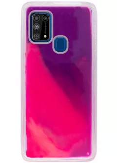 Неоновый чехол Neon Sand glow in the dark для Samsung Galaxy M31, Фиолетовый / Розовый