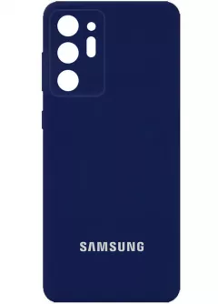 Чехол Silicone Cover Full Camera (AA) для Samsung Galaxy Note 20 Ultra, Темно-синий / Midnight blue