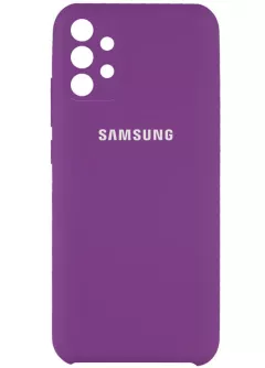 Чехол Silicone Cover Full Camera (AAA) для Samsung Galaxy A32 4G, Фиолетовый / Grape