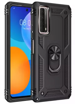 Ударопрочный чехол Serge Ring for Magnet для Huawei P Smart (2021), Черный
