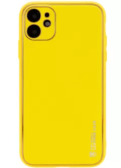 Кожаный чехол Xshield для Apple iPhone 11 (6.1"), Желтый / Yellow