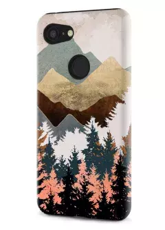 Google Pixel 3 XL гибридный противоударный чехол LoooK с картинкой - Горные вершины