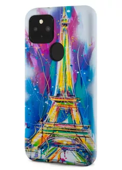 Google Pixel 4A 5G гибридный противоударный чехол LoooK с картинкой - Отдых в Париже