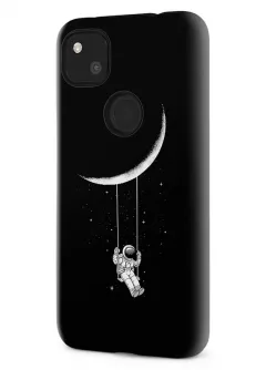 Google Pixel 4A гибридный противоударный чехол LoooK с картинкой - Качеля на луне