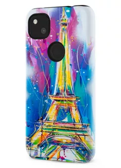Google Pixel 4A гибридный противоударный чехол LoooK с картинкой - Отдых в Париже
