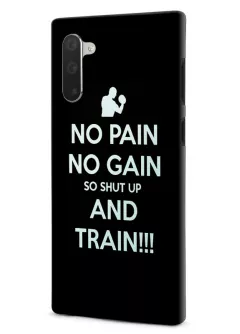Samsung Note 10 гибридный противоударный чехол LoooK с картинкой - No Pain no Gain