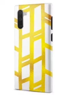 Samsung Note 10 гибридный противоударный чехол LoooK с картинкой - Желтые полосы
