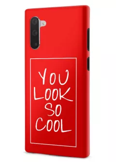Samsung Note 10 гибридный противоударный чехол LoooK с картинкой - You look so cool