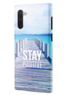 Samsung Note 10 гибридный противоударный чехол LoooK с картинкой - Stay Positive
