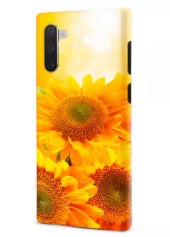 Samsung Note 10 гибридный противоударный чехол LoooK с картинкой - Цветок солнца