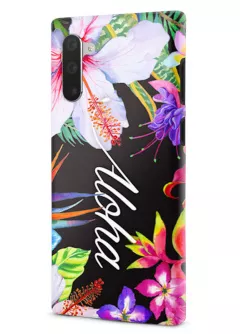 Samsung Note 10 гибридный противоударный чехол LoooK с картинкой - Aloha Flowers