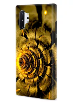 Samsung Note 10 Plus гибридный противоударный чехол LoooK с картинкой - Золотой цветок