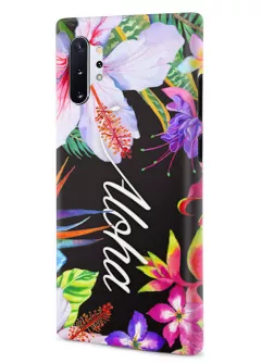 Samsung Note 10 Plus гибридный противоударный чехол LoooK с картинкой - Aloha Flowers