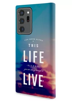 Samsung Note 20 Ultra гибридный противоударный чехол LoooK с картинкой - Live Life