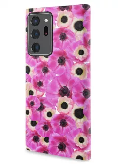 Samsung Note 20 Ultra гибридный противоударный чехол LoooK с картинкой - Розовые цветочки