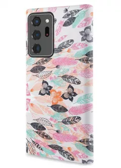 Samsung Note 20 Ultra гибридный противоударный чехол LoooK с картинкой - Лепестки и бабочки